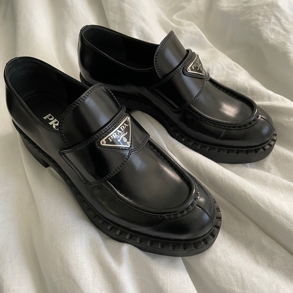 Beautiful black Prada loafers